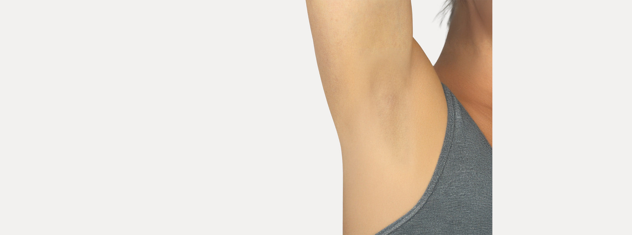 Close up of an armpit after receiving the intimate brightening treatment.