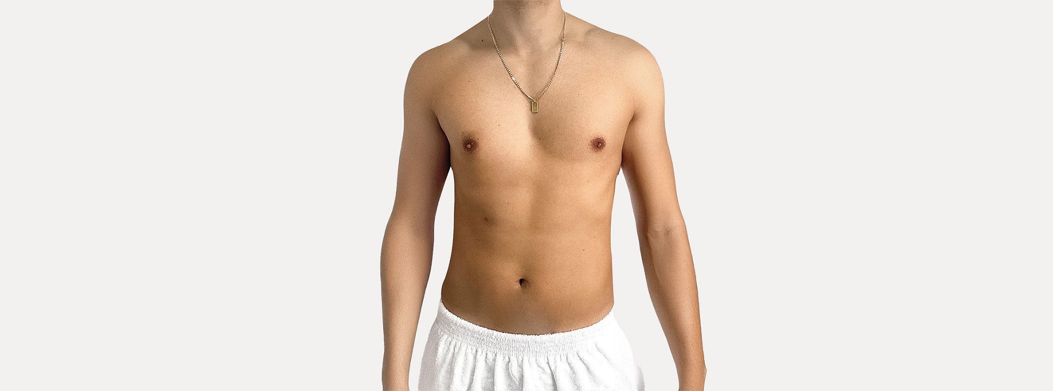 A man's chest afterreceiving a muscle toning treatment. 